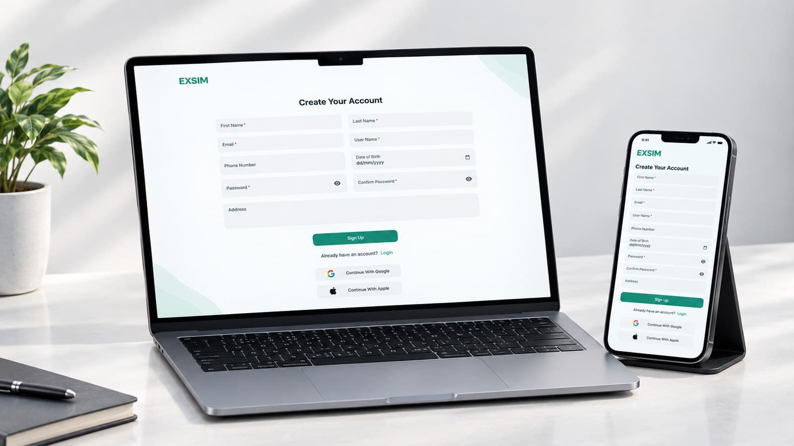 Exsim project screenshot